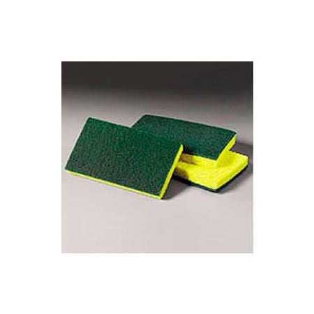 3M Scotch-Brite Medium Duty Scrubbing Sponge, Yellow/Green, 10 Sponges - 74CC MMM74CC